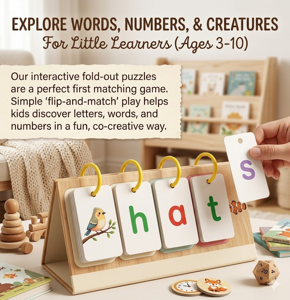 Kids’ Word Spelling & Phonics Learning Game – Interactive Educational Desktop Flash Card Set for Preschoolers