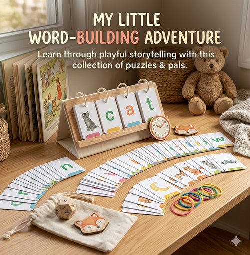 Kids’ Word Spelling & Phonics Learning Game – Interactive Educational Desktop Flash Card Set for Preschoolers