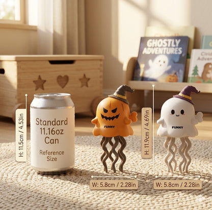 Spooky Wind-Up Ghost & Pumpkin Toys – Fun Halloween Party Favors & Novelty Tabletop Decorations